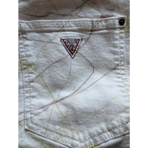 Guess Marble Print Mom Jeans Size 26 - Picture 10 of 16
